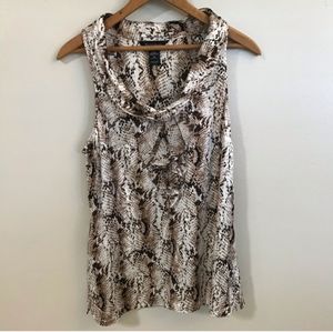 White House Black Market animal print top